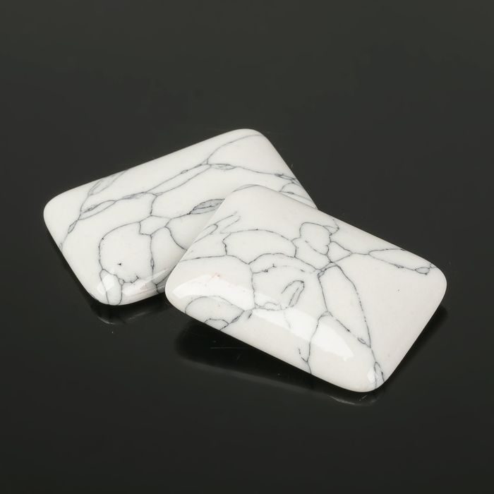 Кабошон прямоугольник 25*35мм (набор 2шт), под кахолонг