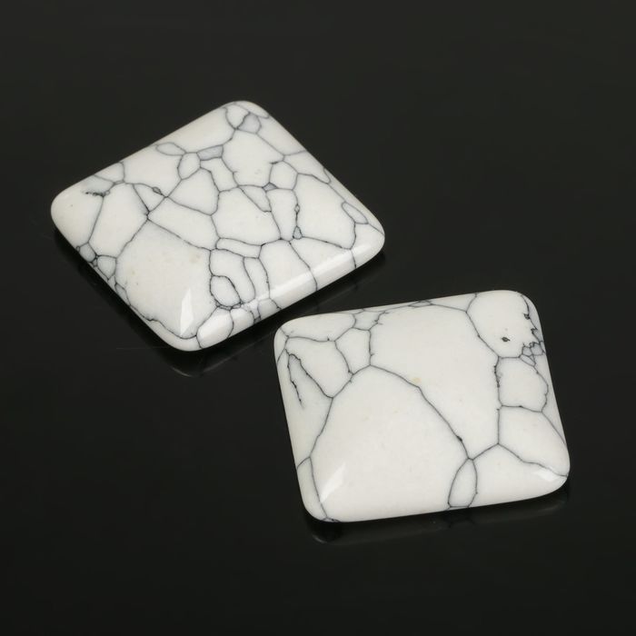 Кабошон квадрат 25*25мм (набор 2шт), под кахолонг