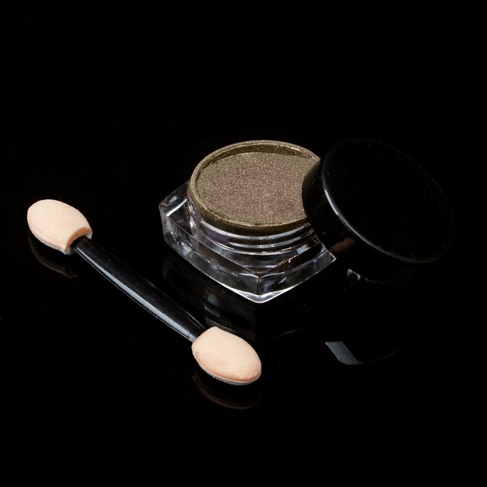 Втирка "Кошачий глаз" для декора ногтей, 1гр, с аппликатором, цвет коричневый