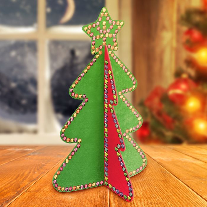 Новогодняя игрушка из фетра "Ёлочка"