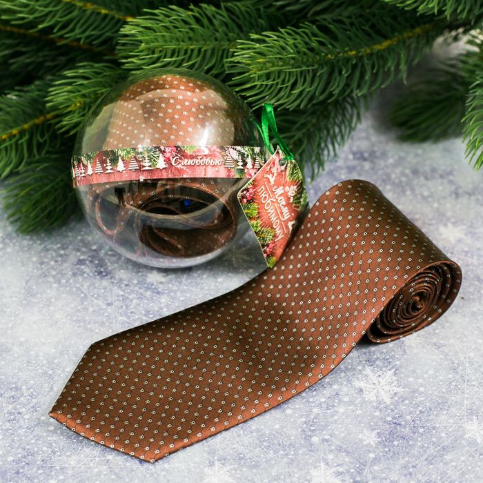 Галстук в шаре с открыткой "Моему любимому"