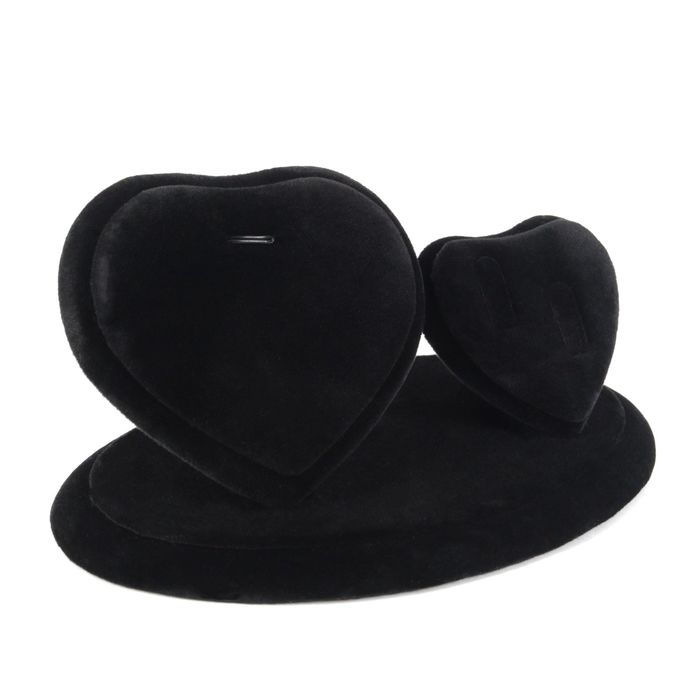 Подставка под украшения "Два сердца", 18*10,5*9, цвет чёрный