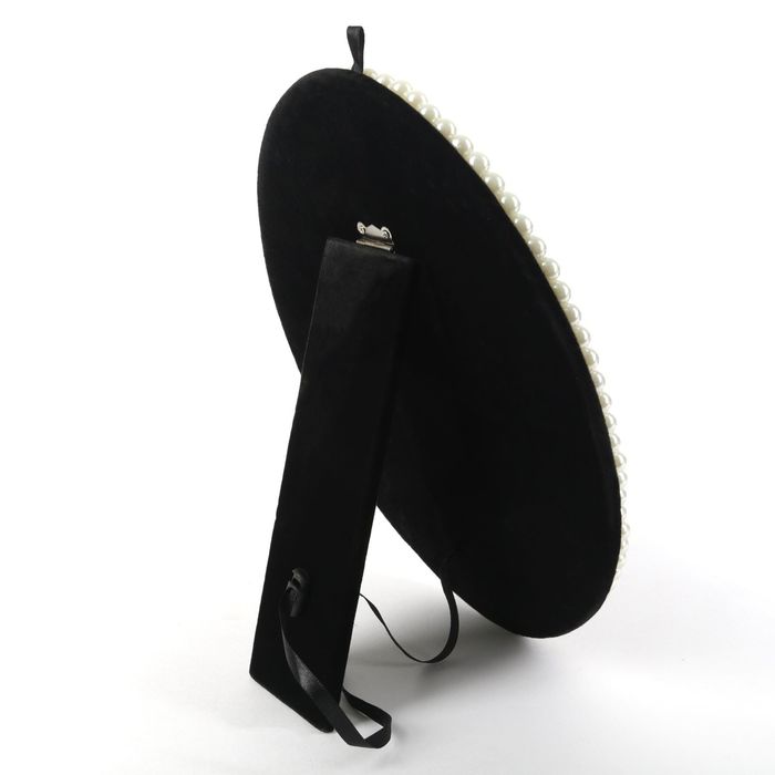 Подставка под украшения "Жемчуг", 20,5*3*27, цвет чёрный, белый