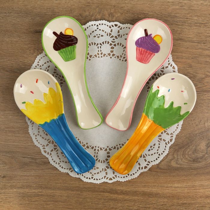 Подставка под ложку 22,5х8,7х3,3 см "Сладость", цвета МИКС