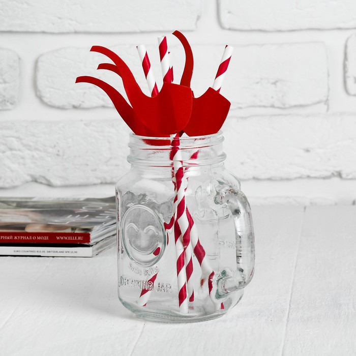 Трубочки для коктейля "Трубка" (набор 4 шт) цвета МИКС