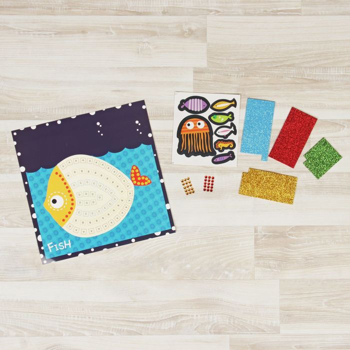 Мозаика стикерная "Рыбка" с наклейками