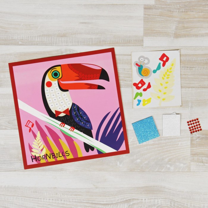 Мозаика стикерная "Тукан" с наклейками