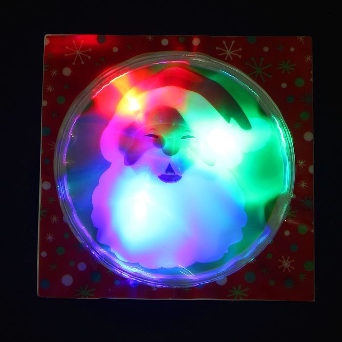 Карнавальный значок световой "Дед мороз"