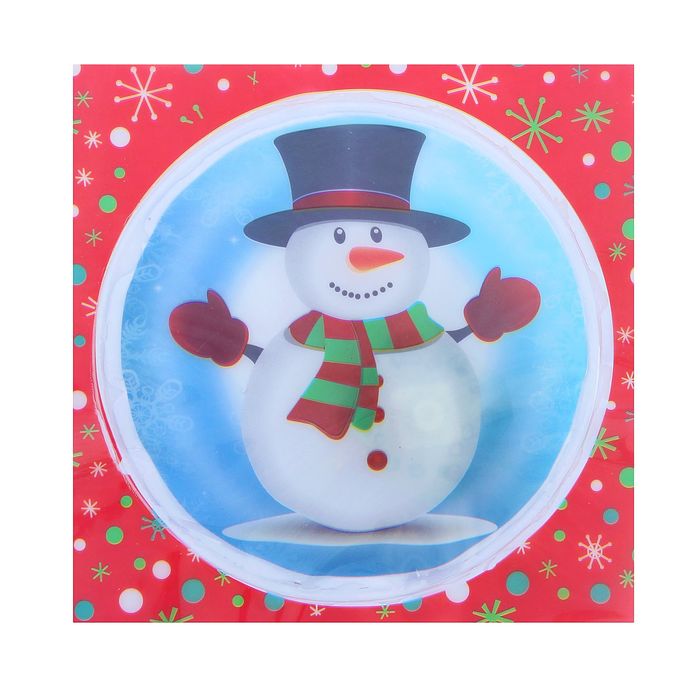 Карнавальный значок световой "Снеговик"