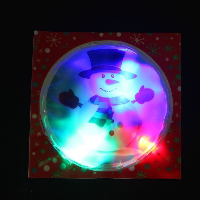 Карнавальный значок световой "Снеговик"