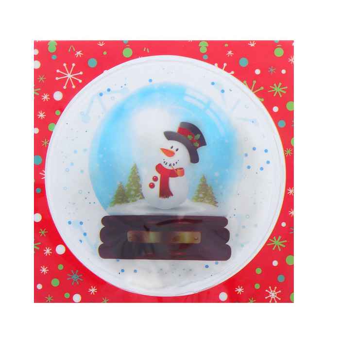 Карнавальный значок световой "Снеговичок"