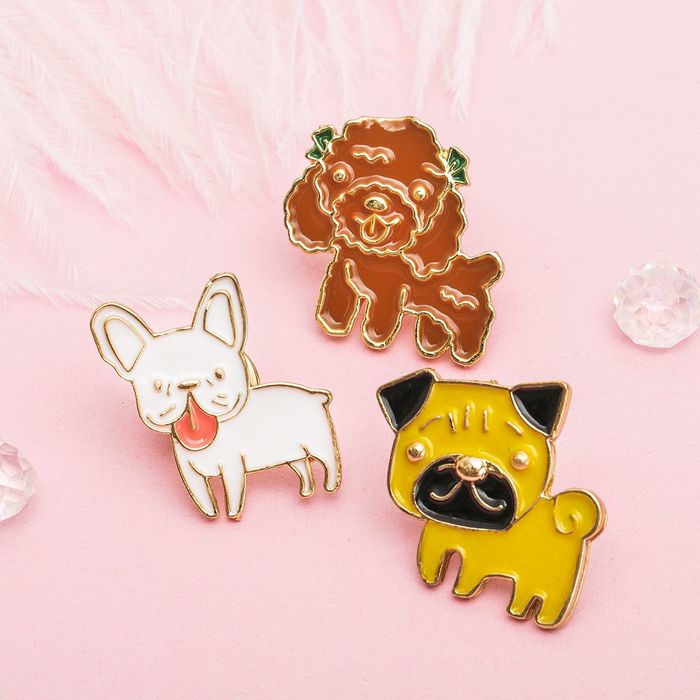 Набор значков "Догс", разноцветный в золоте