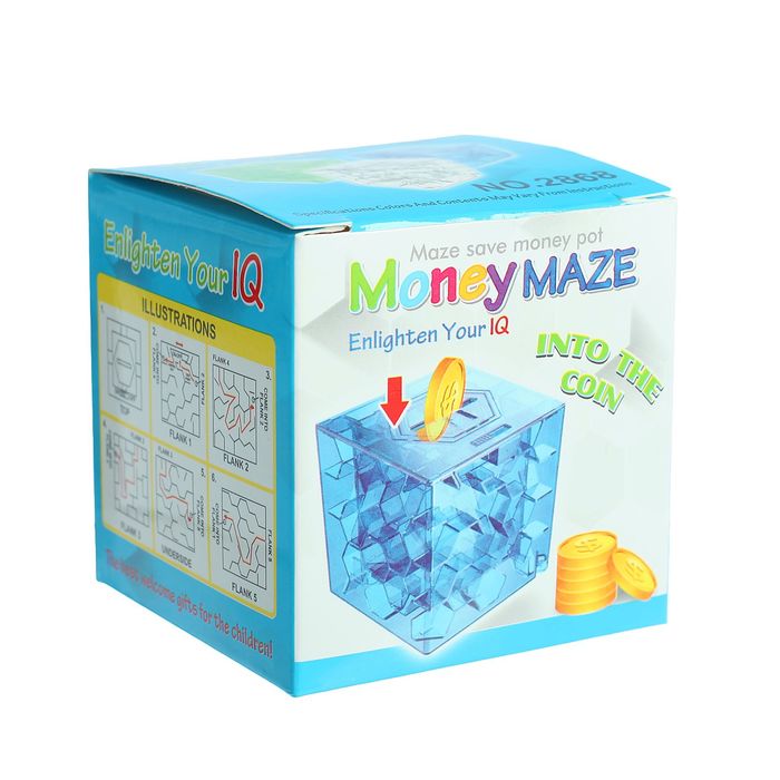 Головоломка "Лабиринт" с копилкой, цвет зеленый