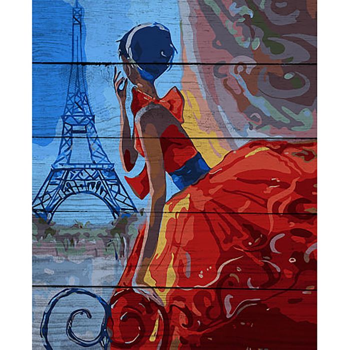 Роспись по дереву "На свидание" 40х50 см