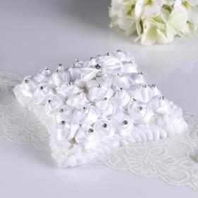 

Подушечка для колец квадратная, белая 19*9*19см
