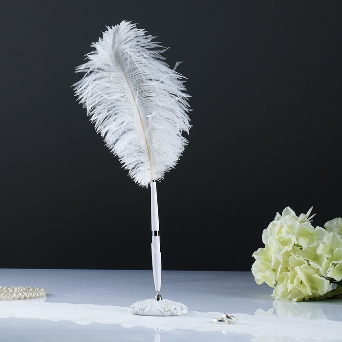 Ручка-перо на подставке "Маргаритки", полистоун 8*8*45см.