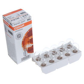 

Лампа автомобильная Osram, P21W, 24 В, 21 Вт, BA15s