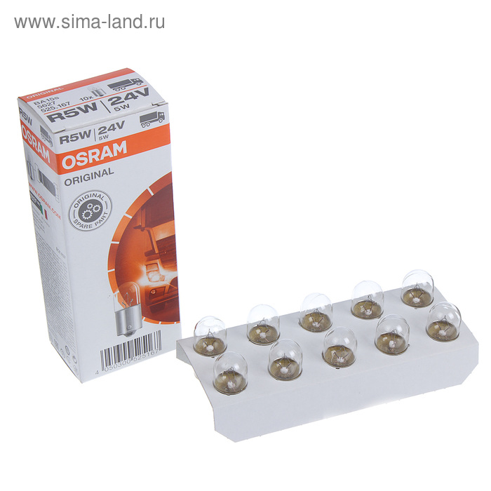 фото Лампа автомобильная osram, r5w, 24 в, 5 вт, ba15s