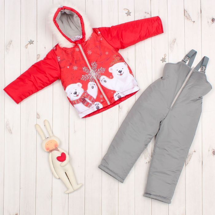 Комплект: куртка и полукомбинезон KAFTAN "Мишки" рост 98-104 (30), 3-4 года