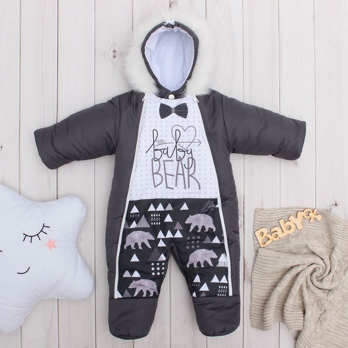 Комбинезон зимний Крошка Я "Джентльмен", рост 68-74 см, 6-9 мес(24 р-р)