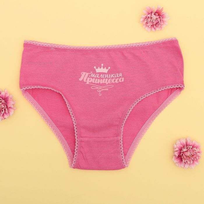 Набор трусов детских KAFTAN "Маленькая принцесса" 3 шт, рост 110-116 (32), 5-6 лет 100% хлопок 248