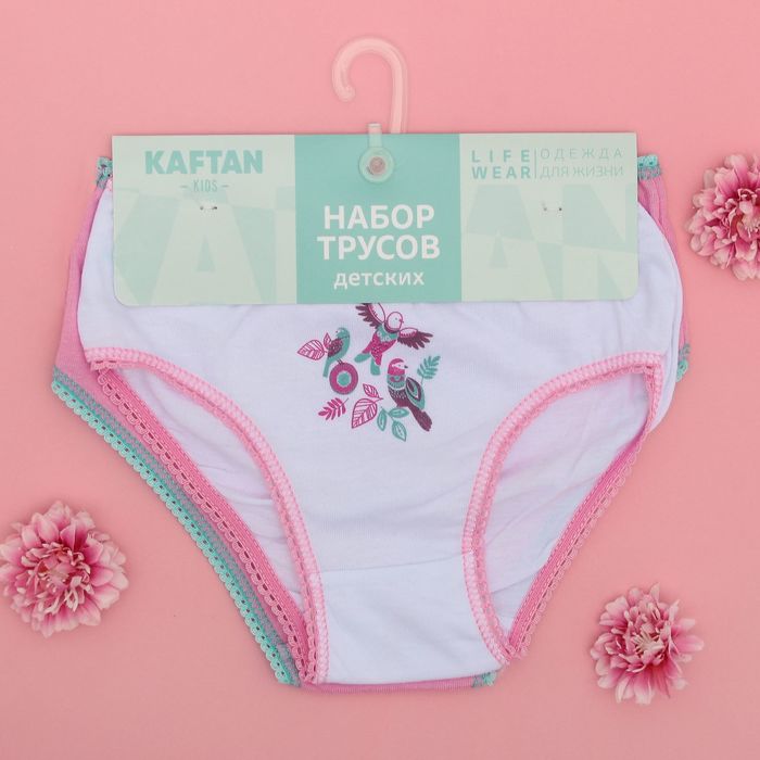 Набор трусов детских KAFTAN "Птицы" 2 шт, рост 98-104 (30), 3-4 года 100% хлопок