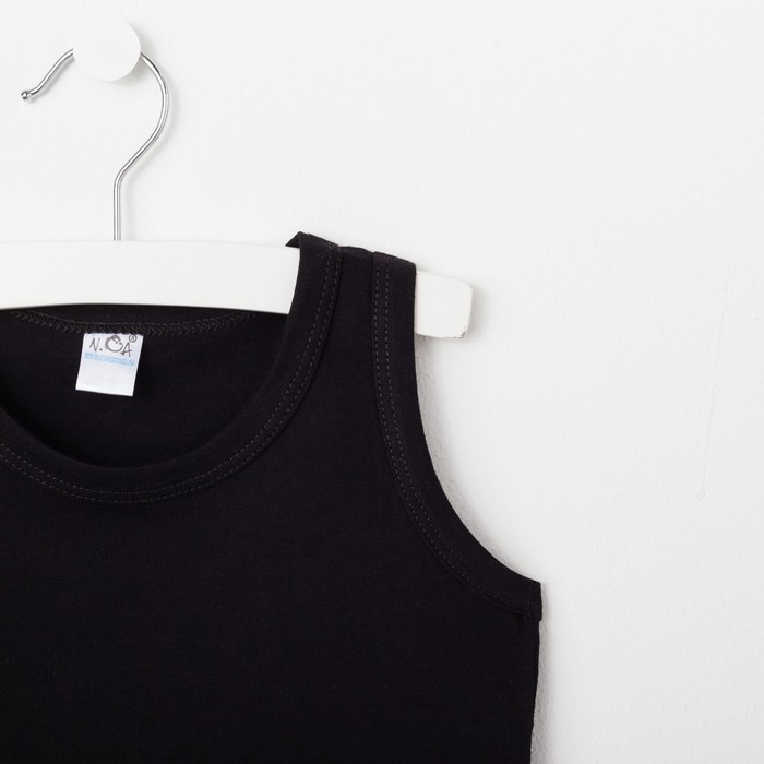 Майка для мальчика, рост 110-116 см (32), цвет чёрный