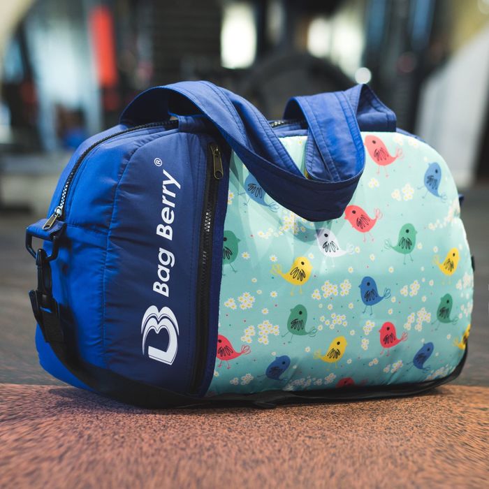 Сумка спортивная "Птички", отдел на молнии, наружный карман, регулируемый ремень