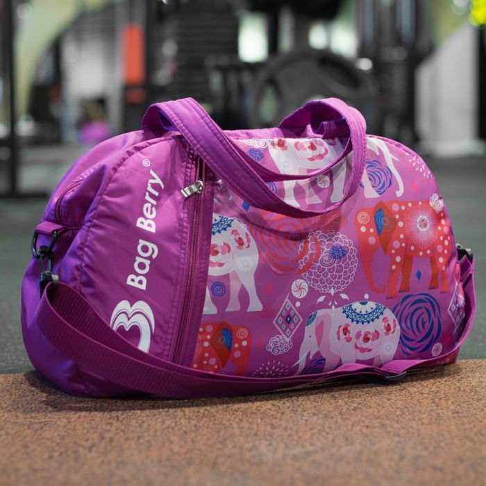 Сумка спортивная на молнии "Фитнес", 1 отдел, наружный карман, регулируемый ремень, цвет светло-фиолетовый