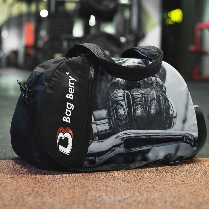 Сумка спорт "Фитнес", 50*18*30, отд на молнии, н/карман, рег ремень,  Мотоцикл