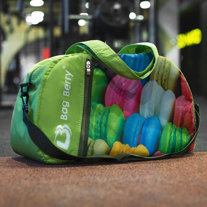 Сумка спорт "Фитнес", 50*18*30, отд на молнии, н/карман, рег ремень,  Печеньки