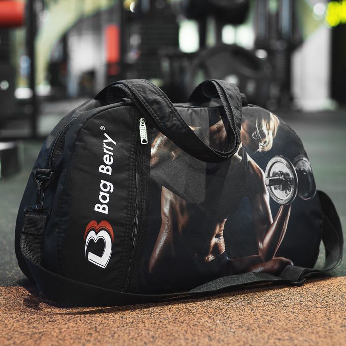 Сумка спортивная "Девушка на фитнесе", отдел на молнии, наружный карман, регулируемый ремень