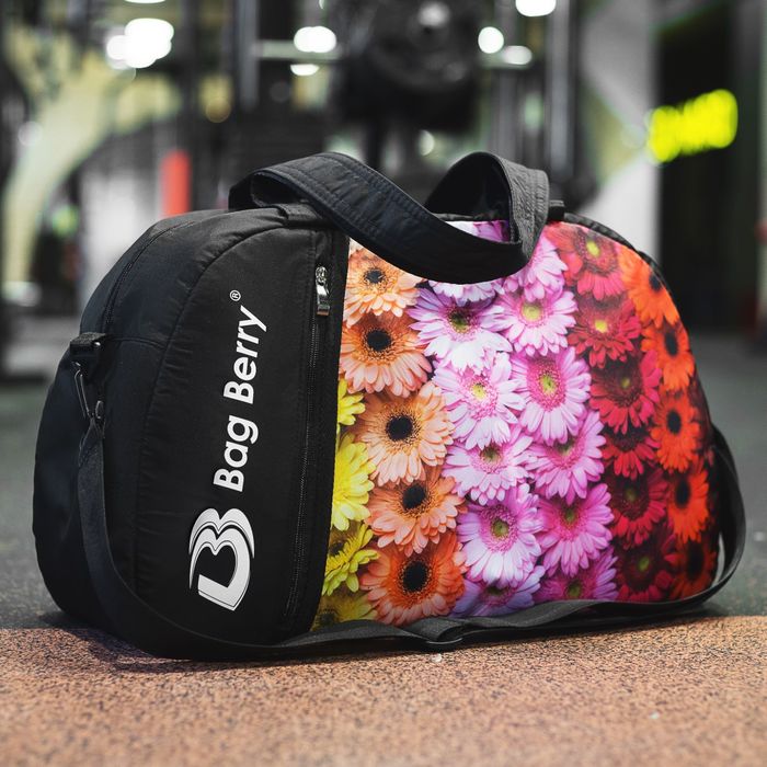 Сумка спорт "Фитнес", 50*18*30, отд на молнии, н/карман, рег ремень,  Астры