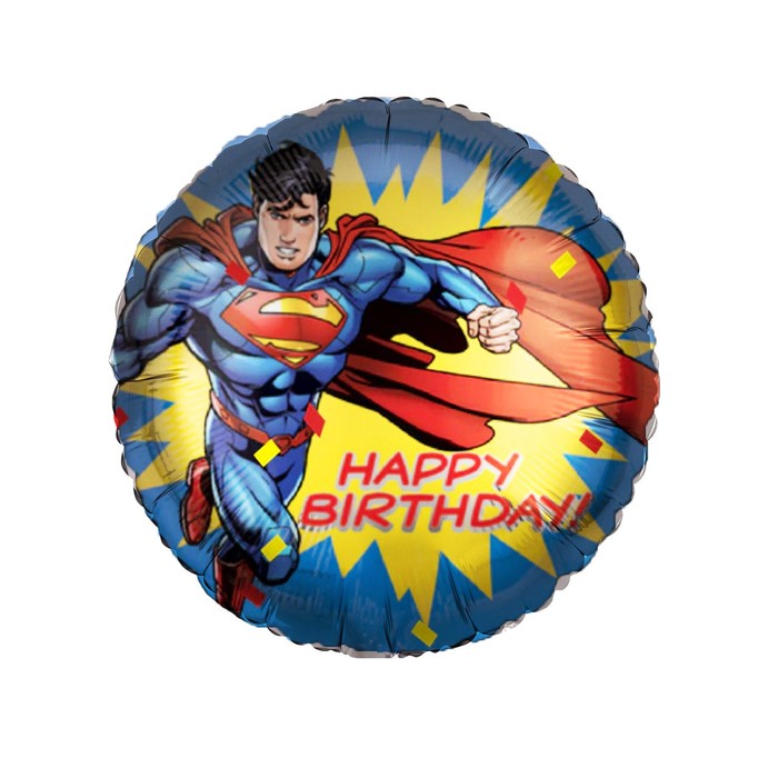Шар фольгированный 18" Супермен "С Днем рождения"