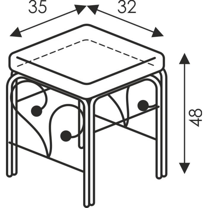 Банкетка «Милая», светлая, махагон