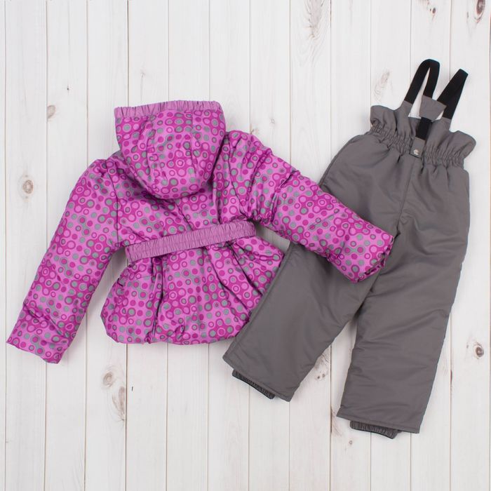 Костюм для девочки "Баска", рост 110 см, цвет сиреневый/серый ДЗ-0030
