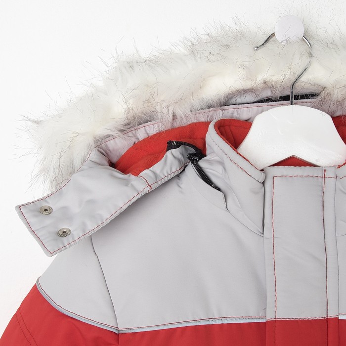 Куртка для мальчика "ТРОЯ", рост 104 см, цвет синий/красный/серый ДЗ-0039