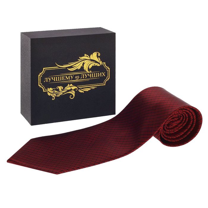 Галстук "Лучшему из лучших" в деревянной коробке