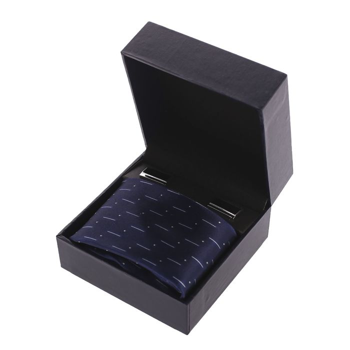 Галстук с запонками "На страже закона" в подарочной коробке