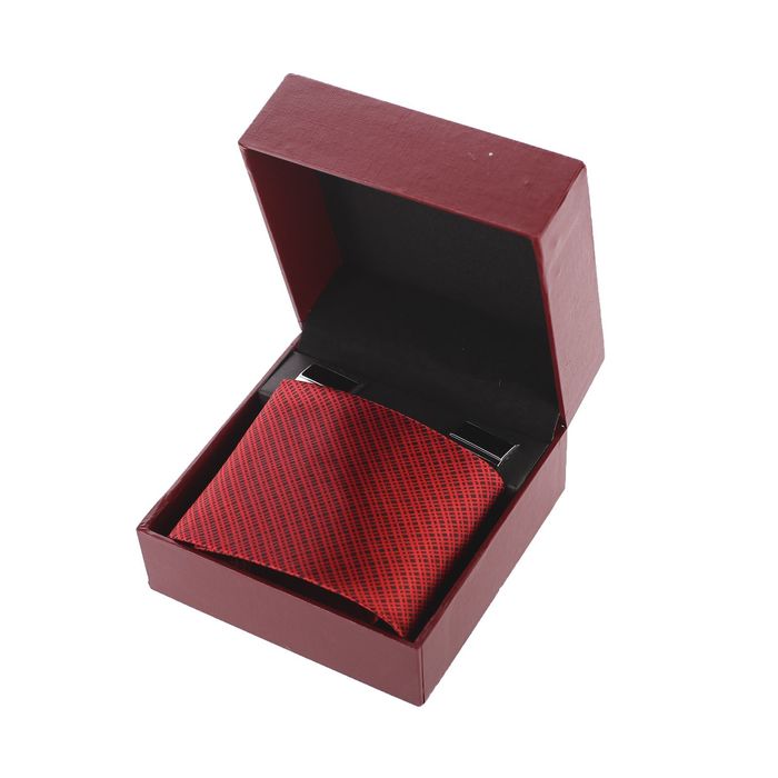 Галстук с запонками "С 23 февраля!" в подарочной коробке