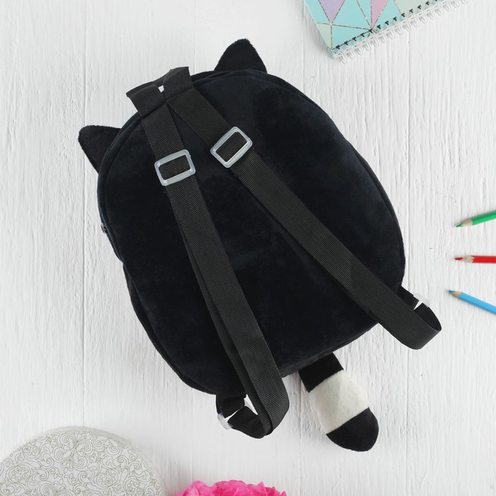 Мягкая игрушка-рюкзак "Котик" голубые глазки