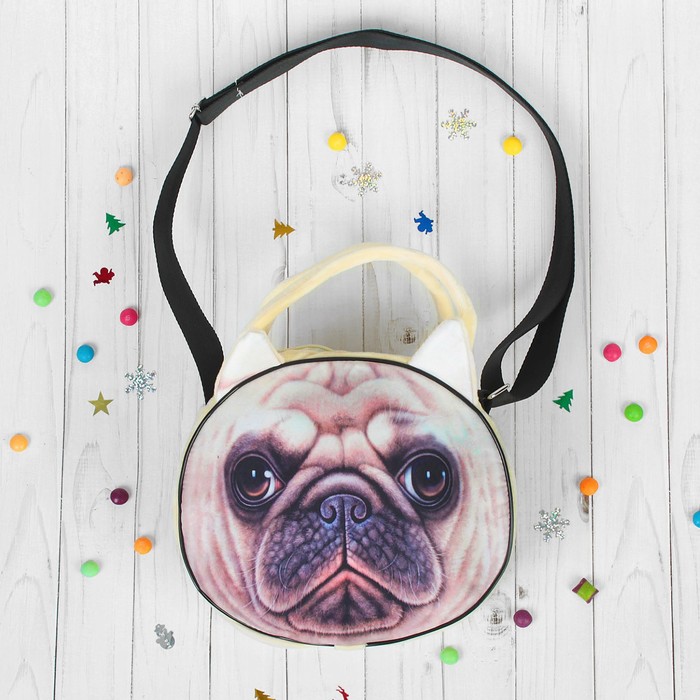 Мягкая игрушка-сумочка "Мопсик"