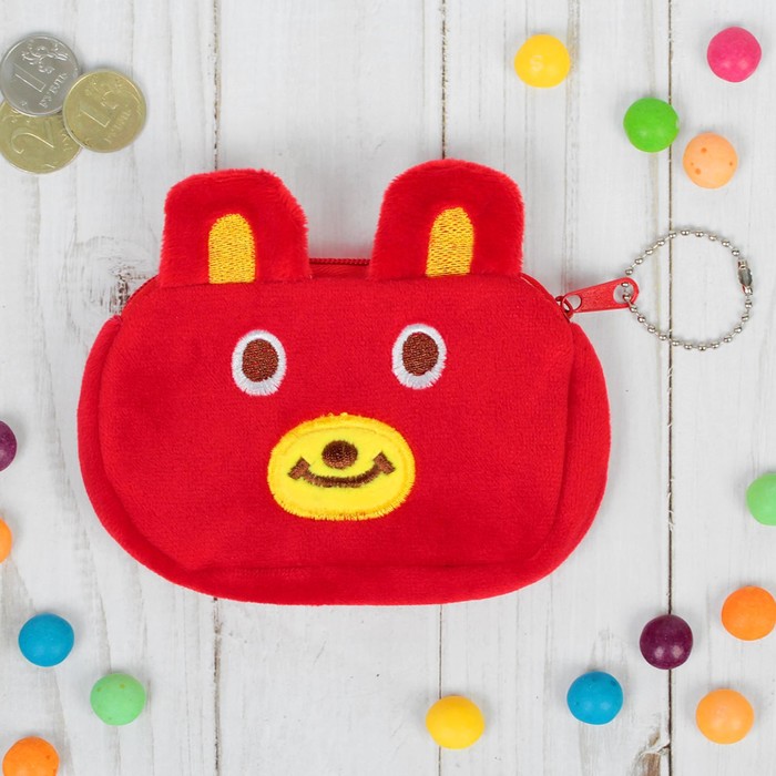 Кошелёк "Мишка", цвет красный