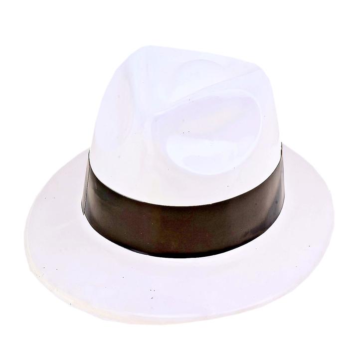 фото Карнавальная шляпа с кантом, р-р 56 см, цвет белый страна карнавалия