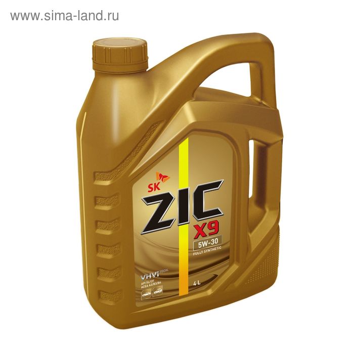 Масло моторное ZIC 5W-30 X9 SL/CF, 4 л zic моторное масло zic x9 5w 30 4 л