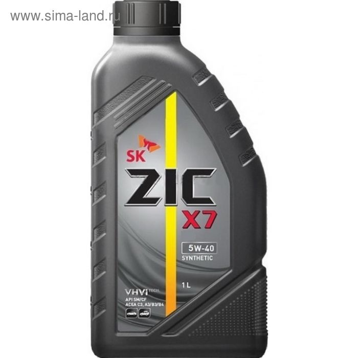 Масло моторное ZIC 5W-40 X7 синт., 1 л масло моторное zic x7 diesel 5w 30 1 л