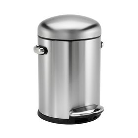 

Бак для мусора Simplehuman, 4,5 л, с педалью, круглый, цвет хром