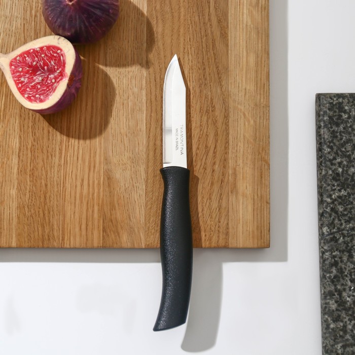 Нож кухонный TRAMONTINA Athus для овощей, лезвие 7,5 см, сталь AISI 420 нож кухонный tramontina athus для мяса лезвие 20 см сталь aisi 420
