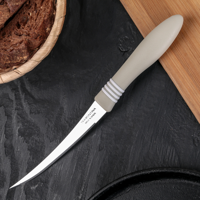 Нож для помидоров, цитрусовых 12,5 см, цвет серый