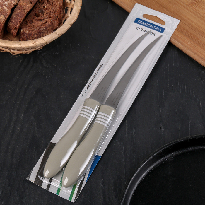 Нож для помидоров, цитрусовых 12,5 см, цвет серый